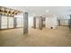 Unfinished basement, featuring structural concrete pillars, and natural light at 1409 Lieben Rd, Mount Pleasant, SC 29466