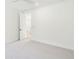 A bright bedroom featuring neutral carpet, a modern ceiling fan, and light trim at 1409 Lieben Rd, Mount Pleasant, SC 29466