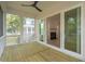 Covered porch with sliding door access to interior living space at 1409 Lieben Rd, Mount Pleasant, SC 29466