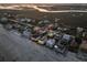 Stunning aerial view of beachside homes at sunset, with ocean views and marsh landscape at 1681 E Ashley Ave # B, Folly Beach, SC 29439