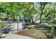 Backyard with above ground pool and mature trees at 1812 Overrun St, Charleston, SC 29414