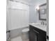Neutral bathroom featuring a vanity with a white countertop and decorative mirror at 1812 Overrun St, Charleston, SC 29414