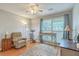 Cozy living room with ceiling fan, side table, and chair at 201 Hunt Club Dr, Summerville, SC 29485