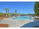 Large community pool featuring a zero entry, lounge chairs, and palm trees, perfect for relaxation and recreation at 2037 Shell Ring Cir, Mount Pleasant, SC 29466