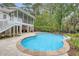 Scenic backyard featuring a sparkling pool surrounded by manicured landscaping, perfect for luxurious outdoor living at 2037 Shell Ring Cir, Mount Pleasant, SC 29466