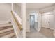 Finished basement with carpeted staircase leading to the upper level, providing easy access at 2037 Shell Ring Cir, Mount Pleasant, SC 29466