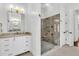 Bathroom with a large shower and white cabinets at 2104 Royal Pine Dr, Seabrook Island, SC 29455