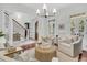 Elegant living room with hardwood floors, staircase, and neutral decor at 2104 Royal Pine Dr, Seabrook Island, SC 29455