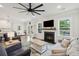 Living room features a fireplace with a flatscreen, comfortable seating and lots of light at 217 7Th Ave, Mount Pleasant, SC 29464