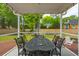 Relaxing screened-in patio with outdoor dining set and views of the private backyard at 217 7Th Ave, Mount Pleasant, SC 29464