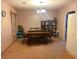 Formal dining room featuring a chandelier and space for six to dine comfortably at 240 Kerrison St, Varnville, SC 29944