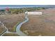 Aerial view showing proximity to Station 26 Boat Landing at 2530 Jasper Blvd, Sullivans Island, SC 29482
