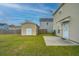 Backyard shed and patio next to the house at 3033 Kinswood Ln, Ladson, SC 29456
