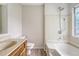 Bathroom featuring shower/tub combo and sink at 315 Indigo Rd, Goose Creek, SC 29445