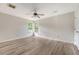 Large bedroom featuring corner windows and modern fan at 315 Indigo Rd, Goose Creek, SC 29445