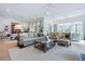 Bright, open living space with large windows, comfortable seating, open to the dining room at 332 Fish Creek Ct, Summerville, SC 29486