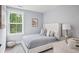 Comfortable bedroom featuring soft blue accents, a large window, and a neutral color palette at 333 Bremerton Dr, Goose Creek, SC 29445