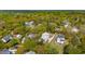 This aerial view shows a neighborhood of homes nestled among trees, offering a serene and private setting at 3683 Nassas St, Mount Pleasant, SC 29466