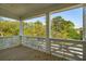 Covered porch showcasing painted wood flooring and railing overlooking the neighborhood at 3683 Nassas St, Mount Pleasant, SC 29466