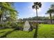 Scenic view of a private boat dock extending into the waterway, surrounded by lush greenery at 478 Commonwealth Rd, Mount Pleasant, SC 29466
