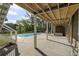 View of the pool from underneath a deck, offering a relaxing outdoor space and easy access from the home at 478 Commonwealth Rd, Mount Pleasant, SC 29466