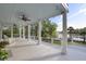 Spacious covered porch with rocking chairs, ceiling fans and river views at 478 Commonwealth Rd, Mount Pleasant, SC 29466