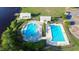 Overhead image of pool area with plenty of lounge chairs and amenities at 484 Trotters Ln, Moncks Corner, SC 29461
