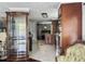 Open kitchen concept with marble floors, wood cabinets, and modern appliances at 4869 Slans Island Rd, Hollywood, SC 29449