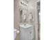 Bathroom with a white sink vanity, mirror, and a toilet in view at 621 Temple Rd # A, Ladson, SC 29456