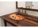 Close-up on the rustic wood vanity with copper plumbing and the unique patterned sink at 642 Harbor Creek Pl # 21, Charleston, SC 29412