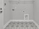 Functional laundry room area with patterned tile flooring and utility connections at 701 Maynard Ln, Summerville, SC 29486