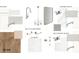Interior design scheme displays samples for kitchen, bathrooms, laundry, and bath accessories with a modern aesthetic at 739 Maynard Ln, Summerville, SC 29486