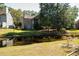 Scenic backyard featuring a pond, a manicured lawn, and lush trees at 7921 Cricket Ct # D, North Charleston, SC 29418