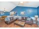 Comfortable living room boasts wood floors and modern seating arrangements at 9156 Fieldstone Trce, Summerville, SC 29485