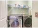 Laundry room featuring newer washer and dryer, and wire shelving for all of your storage needs at 9316 Sweetbay Ct, Ladson, SC 29456