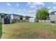 Well-maintained backyard with a variety of storage options and a wooden fence at 1005 Golden Aspen Dr, Moncks Corner, SC 29461