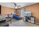 Comfortable bedroom featuring neutral carpet, a small bed, a TV on an entertainment center, and closet storage at 1005 Golden Aspen Dr, Moncks Corner, SC 29461