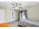 Bedroom showcasing neutral carpet, a comfortable bed, window with curtains, and a closet for ample storage at 1005 Golden Aspen Dr, Moncks Corner, SC 29461