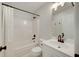 Clean bathroom featuring a shower-tub, new vanity, and sleek fixtures at 1027 Island View Ct, Charleston, SC 29492