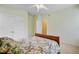 Bedroom features a bed with a floral pattern, a closet and white walls at 108 Gaslight Blvd, Summerville, SC 29483