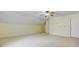 This bonus room has neutral paint, carpet and a door to another room or closet at 108 Gaslight Blvd, Summerville, SC 29483