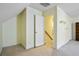 Hallway with carpeted floors and door to another room at 108 Gaslight Blvd, Summerville, SC 29483