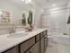 The bathroom features a double sink vanity, ample counter space, and a shower-tub combination at 108 O'Leary Cir, Summerville, SC 29483