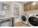 The laundry room features modern appliances, ample counter space, and convenient access to a walk-in closet at 108 O'Leary Cir, Summerville, SC 29483
