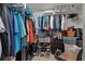 Walk-in closet featuring organized storage shelves with an array of folded clothing and accessories at 111 Garden Hill Rd, Summerville, SC 29483