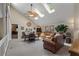 Open living room with skylights, comfortable seating, and neutral color scheme at 111 Garden Hill Rd, Summerville, SC 29483
