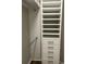 Custom closet with built-in shelving and drawers, maximizing storage space at 1300 Park West Blvd # 516, Mount Pleasant, SC 29466