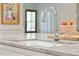 Modern kitchen countertop with a deep sink and stylish chrome faucet at 1454 Seminole St, Mount Pleasant, SC 29464