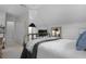 Spacious bedroom features soft carpet and a bed accented by cozy bedding and a throw blanket at 1726 Waterbrook Dr, Charleston, SC 29414