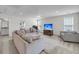 Comfortable living room with a large sectional sofa, neutral color scheme, and a TV for relaxation at 1814 Grovehurst Dr, Charleston, SC 29414